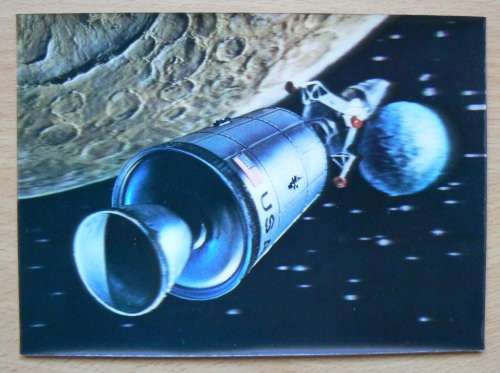 USA Apollo 11 splashdown 24 July 1969 3D Hologram post card *rare* - see listing for details