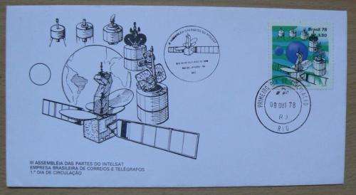 Brazil cover 1978 Intelsat Rio unaddressed #13453