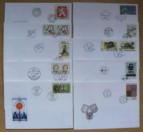Czech Republic 1993 & 1994 lot of 38 covers - first after dissolution of Czechoslovakia