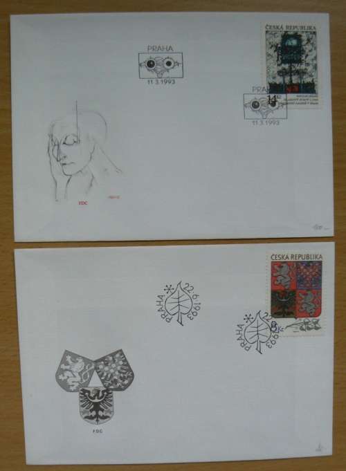Czech Republic 1993 & 1994 lot of 38 covers - first after dissolution of Czechoslovakia