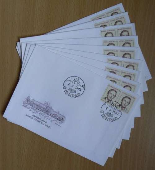 Czech Republic 1993 & 1994 lot of 38 covers - first after dissolution of Czechoslovakia
