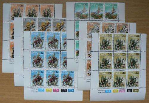 SWA lot of 47 MNH control blocks - CV R600