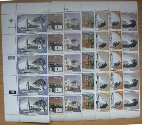 SWA lot of 47 MNH control blocks - CV R600