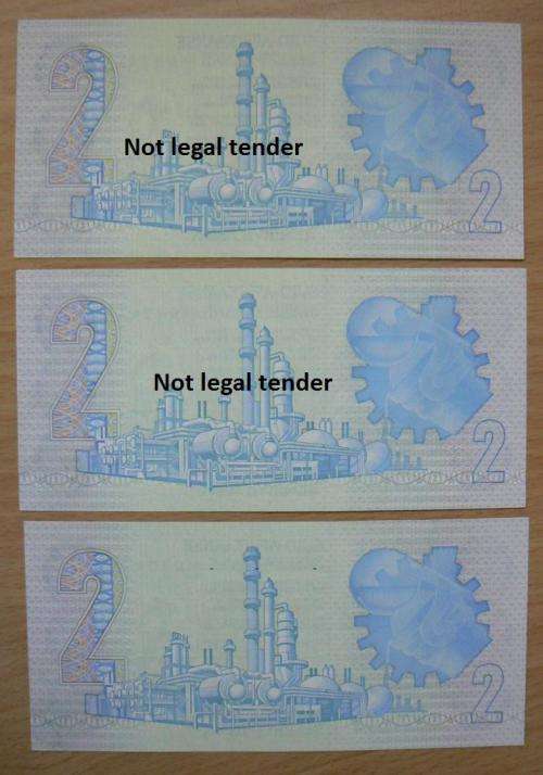 Lot of 3 G de Kock 2nd Issue R2 notes - UNC in sequence - A6