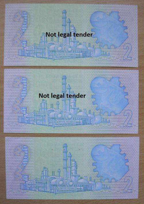 Lot of 3 G de Kock 2nd Issue R2 notes - UNC, with 2 in sequence