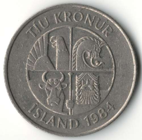 1984 Iceland 10 Kronur