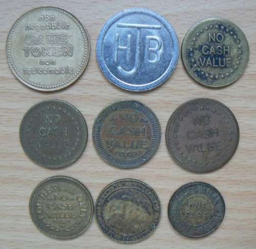 Lot of 9 USA tokens