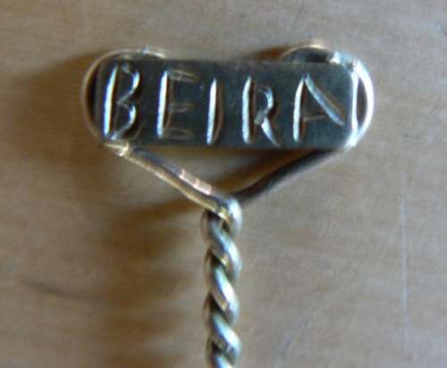 Silver three pence spoon with Beira handle