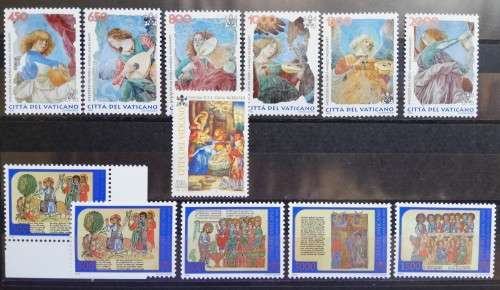 1998 Vatican City lot of 12 MNH stamps