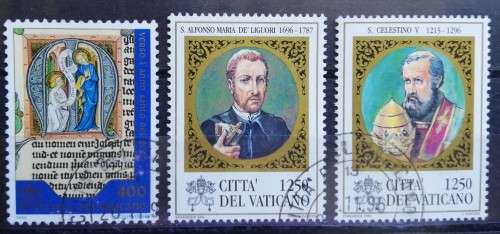 Vatican City lot of 24 officially cancelled unused stamps 1993 to 2002