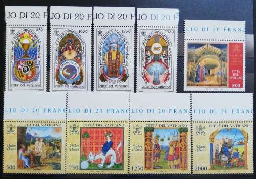 Vatican City 1997 full set of MNH stamps, CV R950 - see listing for details
