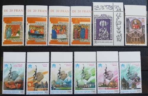Vatican City 1997 full set of MNH stamps, CV R950 - see listing for details