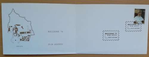 Vatican City pair of special cancelled folders Riccione 1979 and Napoli 1978