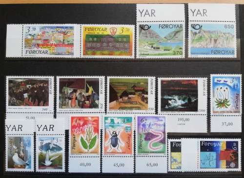 1991 Faroe Islands full set of 16 MNH stamps