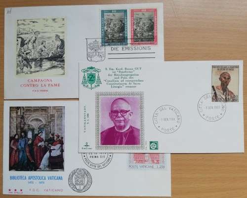 Vatican City lot of 3 cachet covers by lesser-known makers - see listing for details
