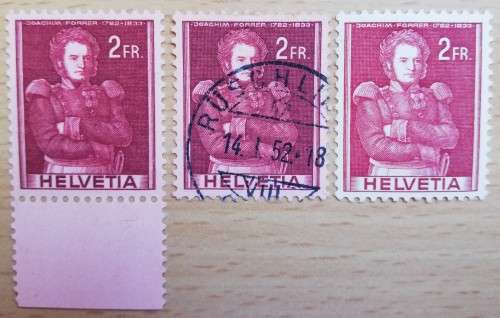 Switzerland 1941 2Fr MNH + 1959 coloured paper MNH + used