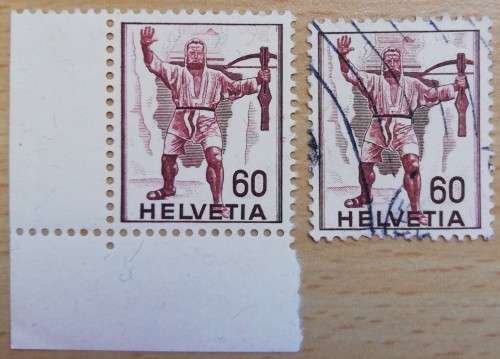 1941 Switzerland 60c MNH + used