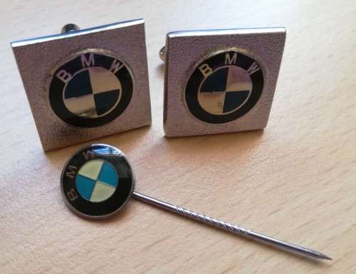 Vintage BMW cufflinks + tie pin