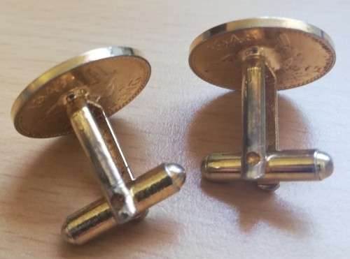 Vintage Farthing gold-plated cufflinks