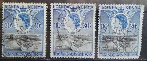 1954 Kenya, Uganda & Tanganyika examples of print variation