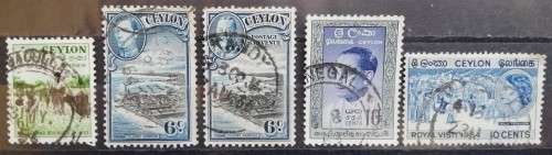 Ceylon lot of 14 stamps 1886-1961 (13 used)
