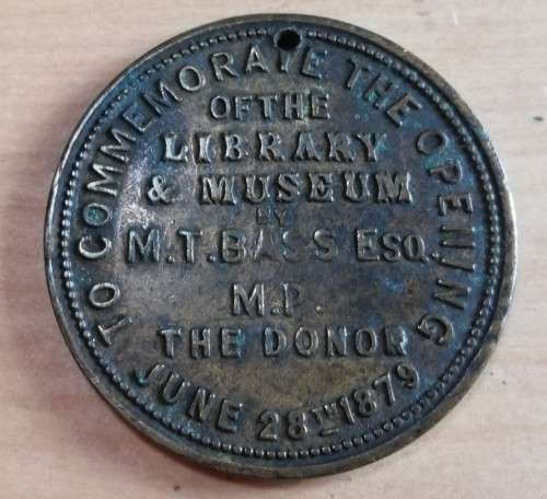 1879 Derby Library & Museum opening medallion