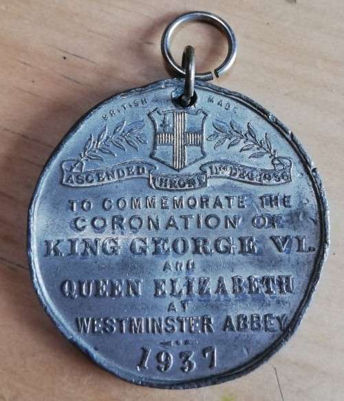 1937 King George VI Coronation medallion - soft alloy