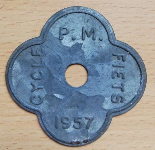 1957 Paarl Municipality Cycle Fiets license #2