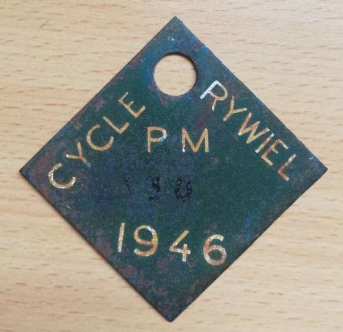 1946 Paarl Municipality Cycle Rywiel license