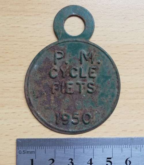 1950 Paarl Municipality Cycle Fiets license #20