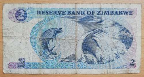 1980 Zimbabwe $2 Salisbury - first version - Series AA