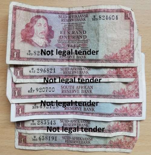 Lot of 17 old SA banknotes - mostly well used