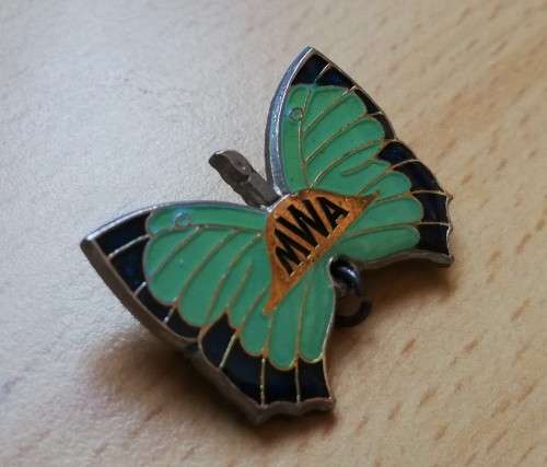 Vintage South African Moths Women`s Association (MWA) enamel badge