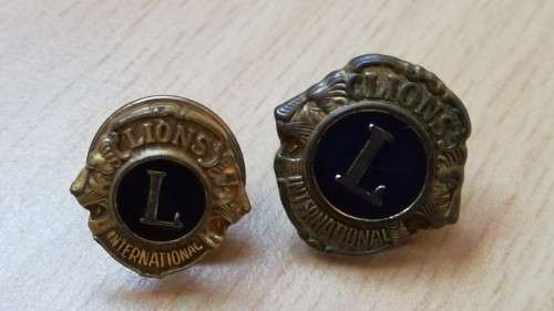 Lot of Lions Club International badges, pins and cufflinks