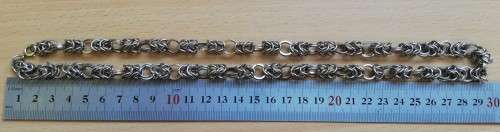 Vintage necklace with interlinking metal circles