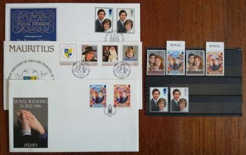 Lot of Royal Wedding FDCs & stamps