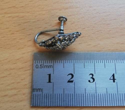 Vintage marcasite screw-on earrings