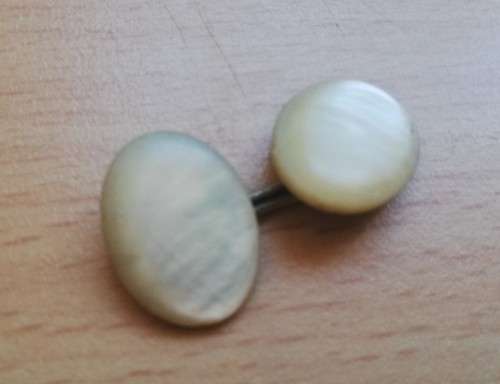 Vintage collection of mother of pearl button clips and detachable studs