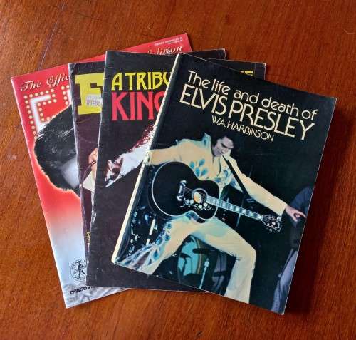 Lot of 3 magazines and 1 book on Elvis Presley