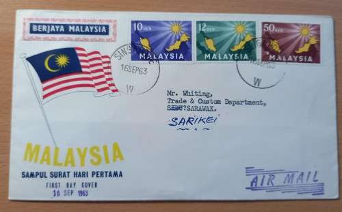 Malaysia lot of 3 FDCs 1963
