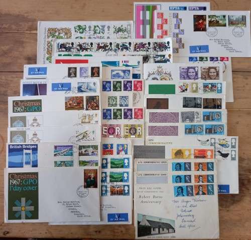 Great Britain lot of 32 FDCs - mostly 1960s
