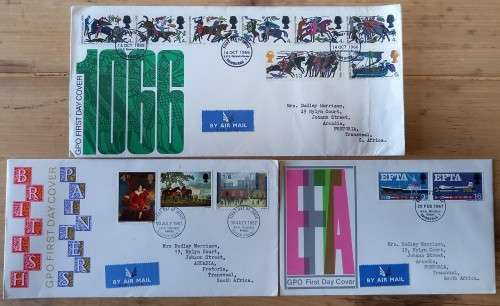 Great Britain lot of 32 FDCs - mostly 1960s