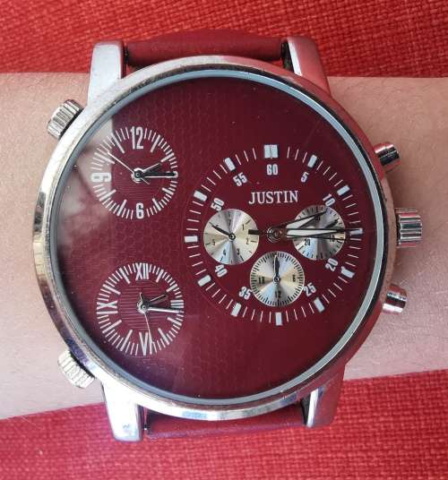 Men`s Justin watch with 3 dials - 3 new batteries, all working