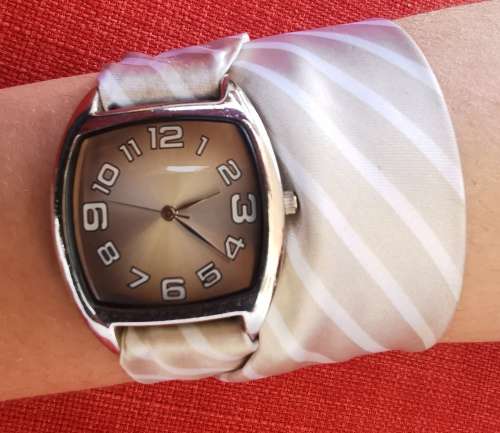 Pair of cloth strap watches - new batteries, working