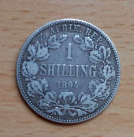 1894 ZAR silver 1 Shilling - good coin