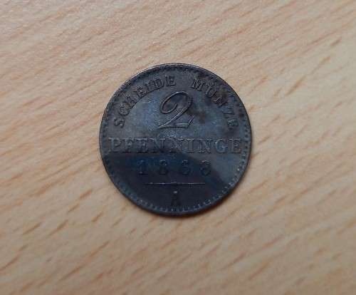 German States Prussia 2 Pfennig 1868A