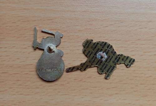 Vintage TMNT Donatello & Leonardo lapel pin badges 1989 & 1990