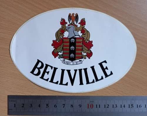 Vintage Bellville car sticker