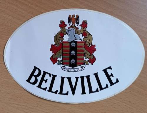 Vintage Bellville car sticker