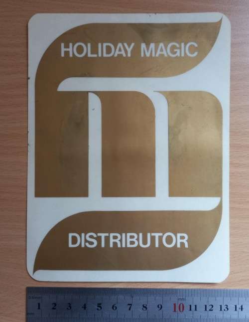 Lot of 3 rare vintage 1970s `Holiday Magic` stickers - a beauty products Ponzi scheme